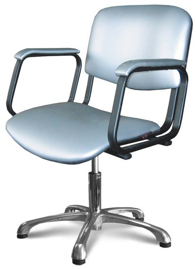 Кресло для парикмахерских "Контакт" пневматика хром